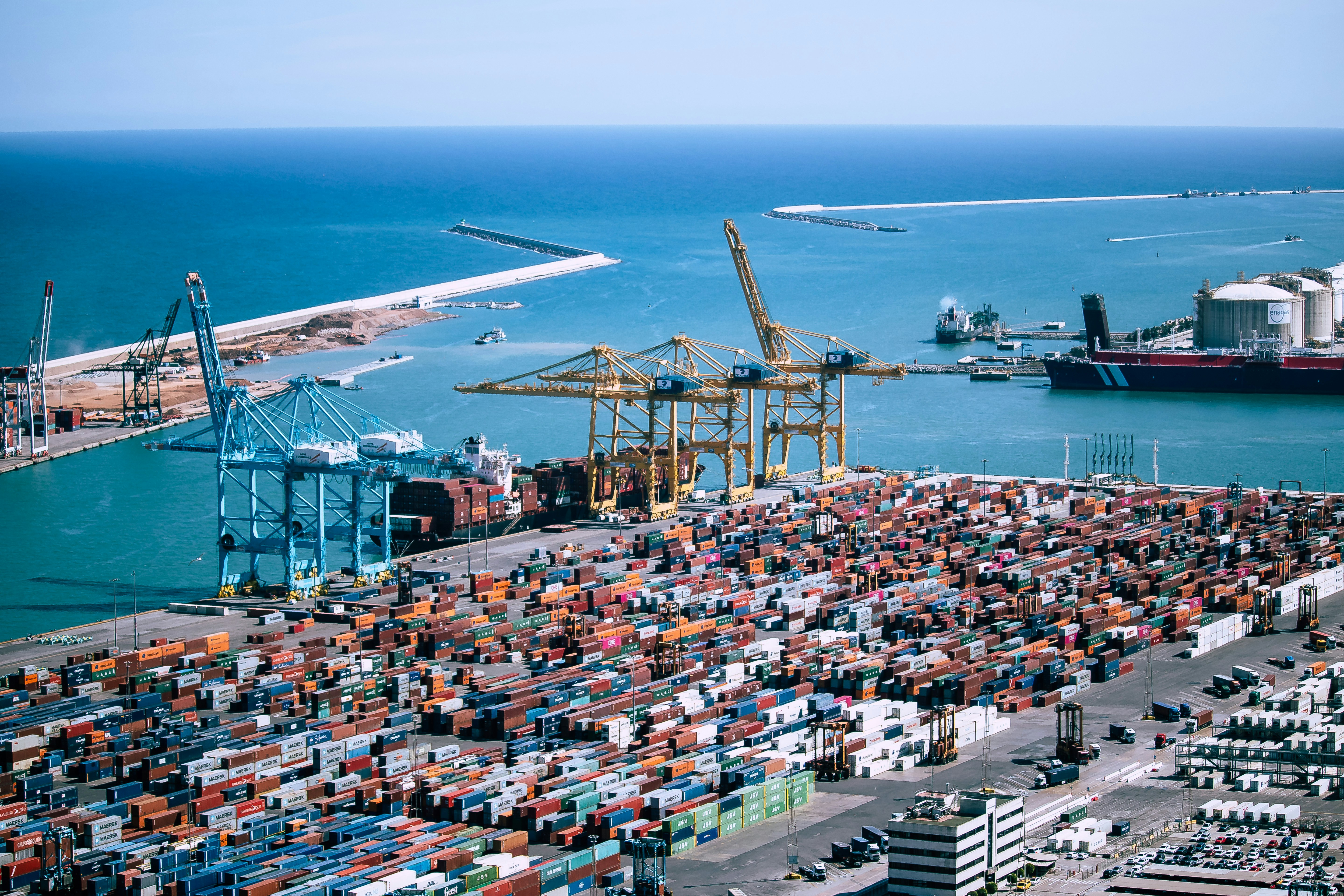 Ocean freight vessel at sea